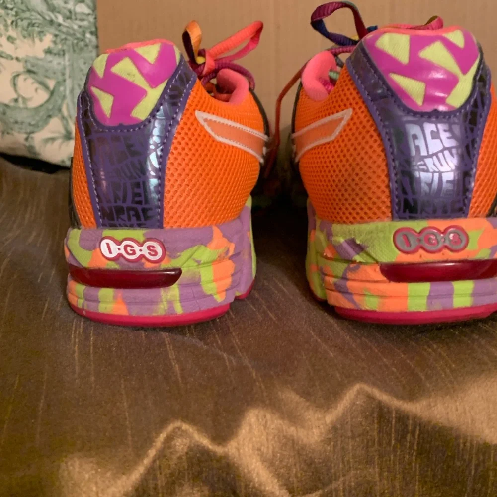 Asics Women's Neon and Black Athletic Shoes - Picture 4 of 10